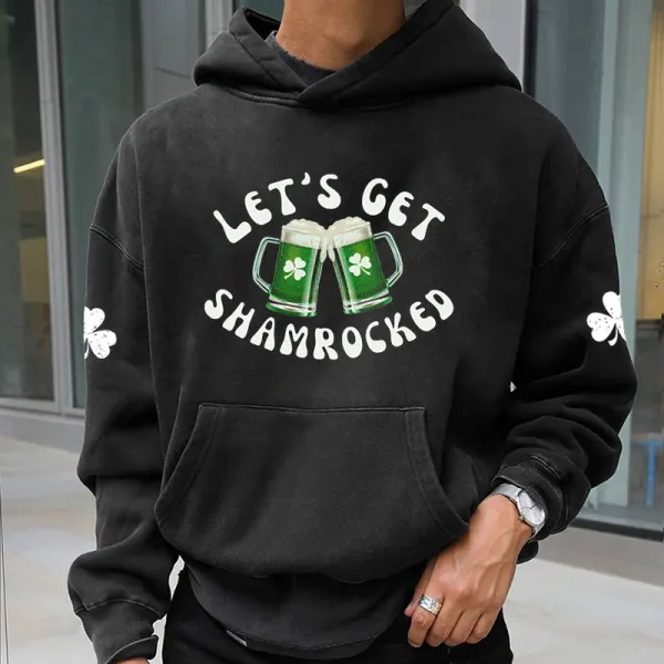 St. Patrick's Day Printed Vintage Long Sleeve Hoodie - Dozenlive.com 
