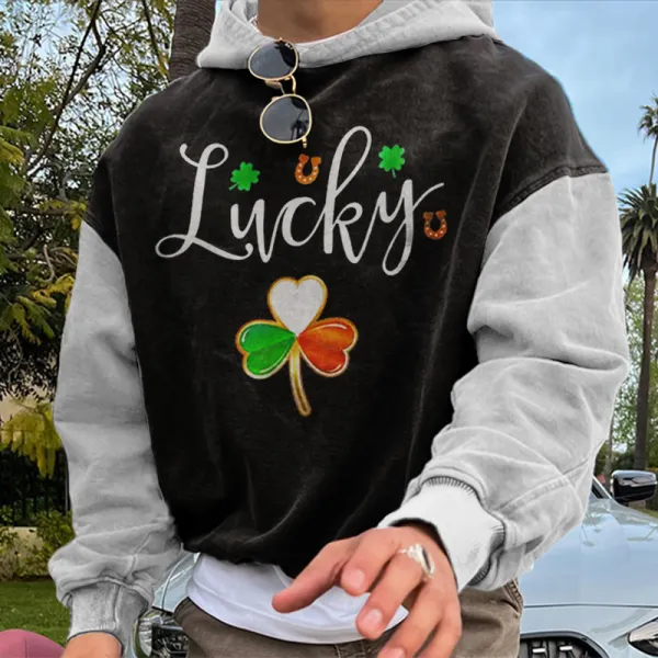 Men's St. Patrick's Day Printed Vintage Long Sleeve Hoodie - Anurvogel.com 