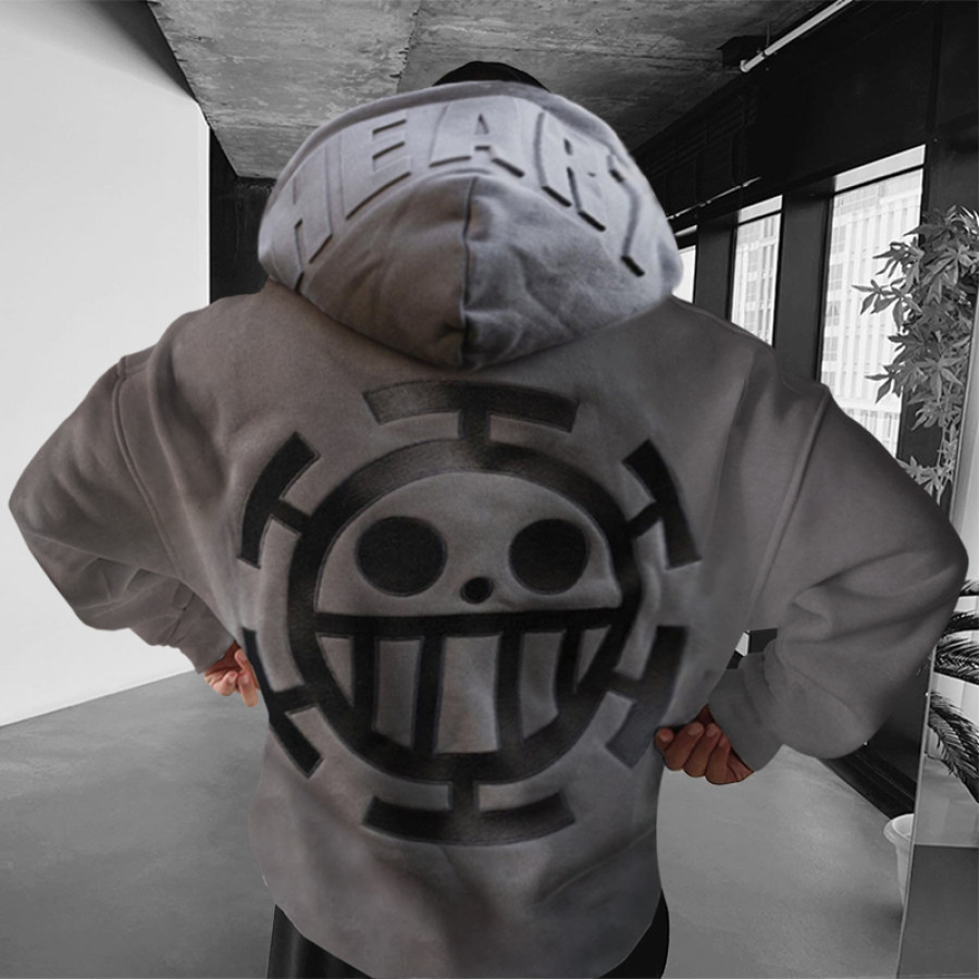 

Oversize "One Piece" Print Hoodie