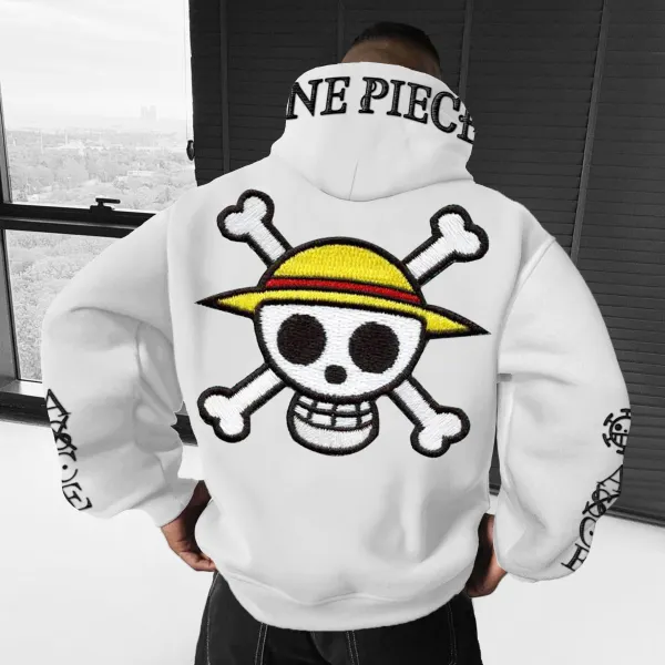 Unisex Oversized One Piece Embroidered Hoodie - Elementnice.com 