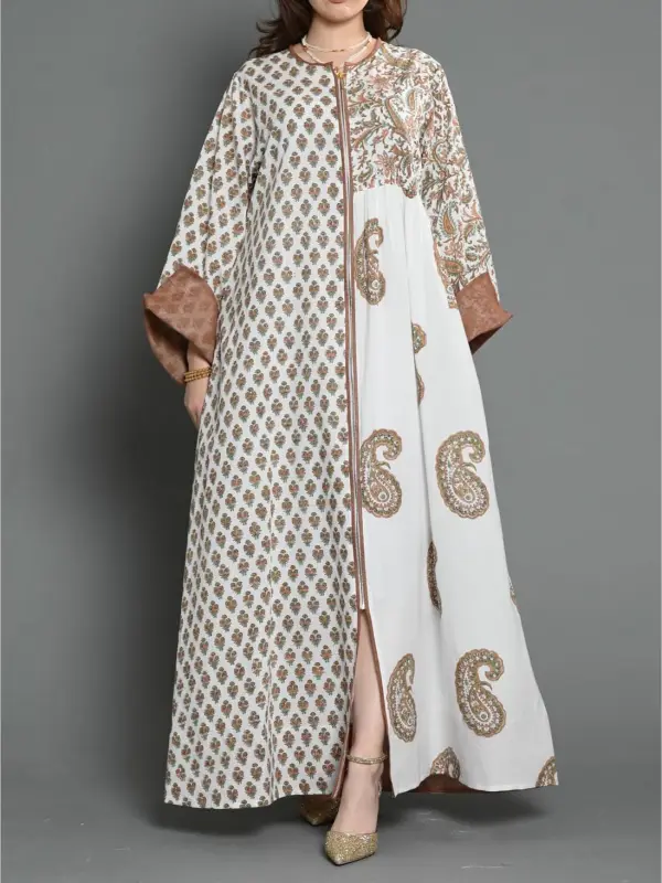 Stylish Printed Ramadan Abaya Dress - Realyiyi.com 