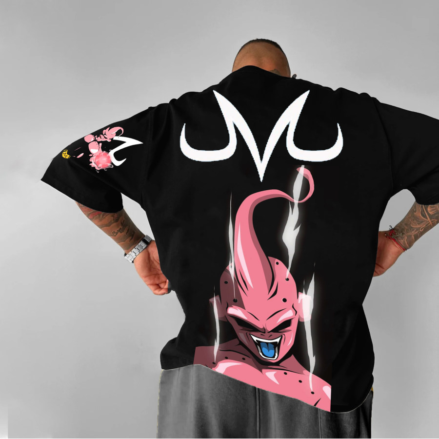 

Unisex Oversized DBZ Buu M Anime Print T-shirt