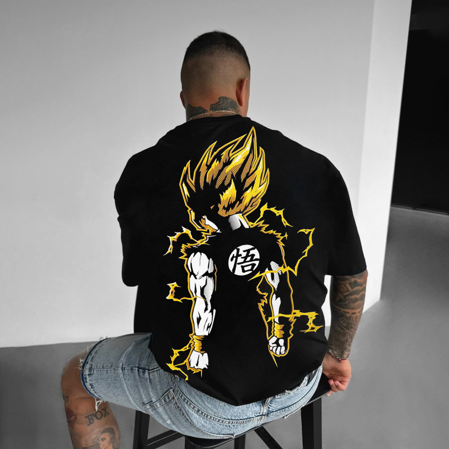 

Oversize Dragon Ball Sun Wukong Print Tee