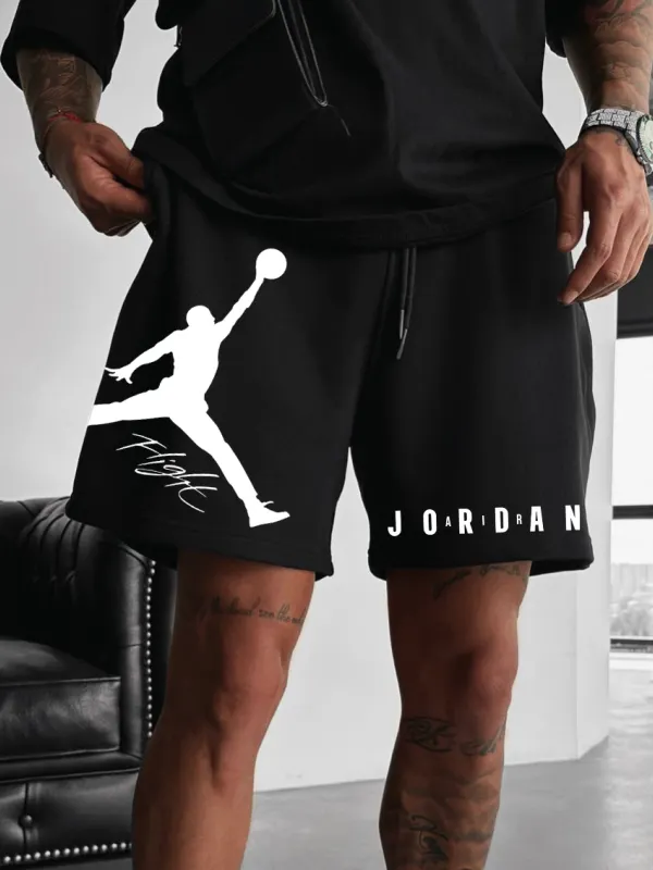 Men's Street Style Basketball Print Shorts - Pragmaace.com 