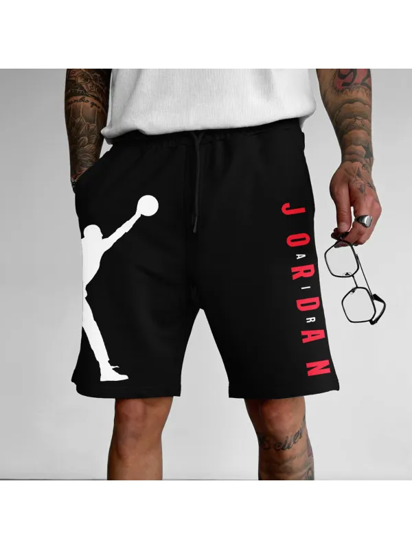 Men's Street Style Basketball Print Shorts - Anrider.com 
