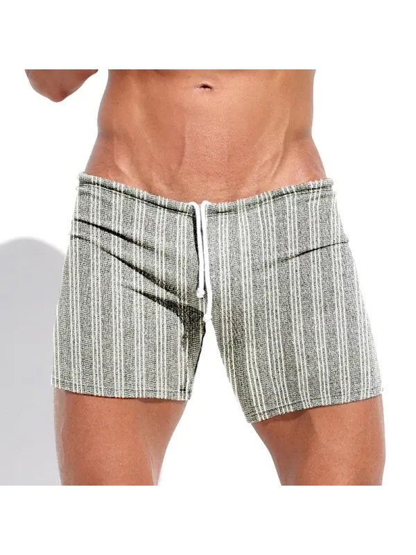 Striped Tight Sexy Shorts - Ootdmw.com 