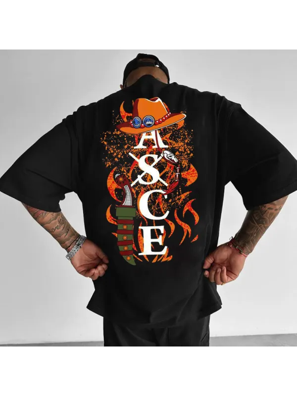 Oversized “ONE PIECE” Printed Casual T-shirt - Valiantlive.com 