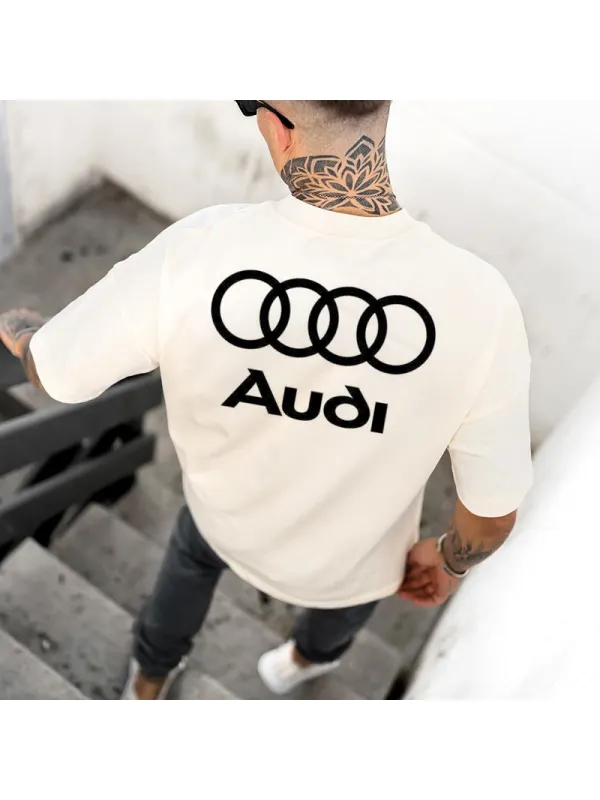 Men's Car Printed Short Sleeve Casual T-Shirt - Ootdmw.com 