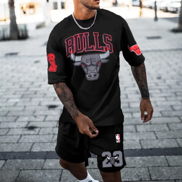 Men's Chicago Basketball Recreational Sports Shorts Suit - Trisunshine.com 