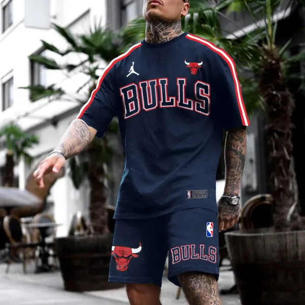 Men's Chicago Basketball Jersey Shorts Suit - Ootdyouth.com 