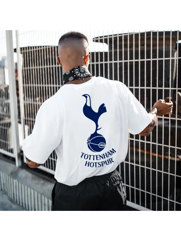 Men's Tottenham Hotspur Football Club Printed Casual Sports T-Shirt - Timetomy.com 