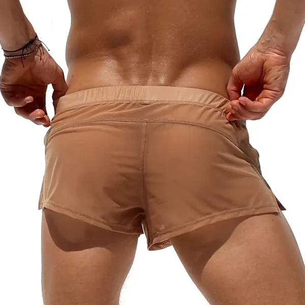 Men's Sexy Mesh See-through Shorts Sports Swimming Trunks - Spiretime.com 