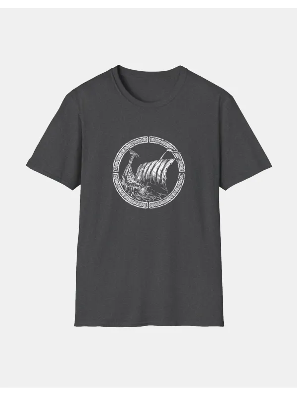 Nordic Viking Mythology Ship T-Shirt - Spiretime.com 