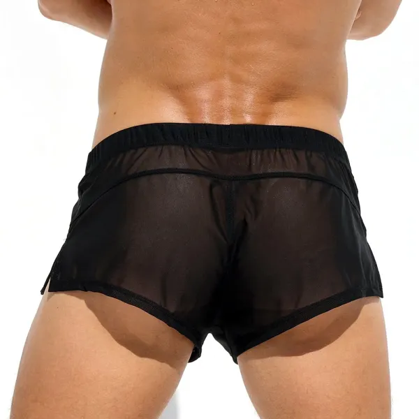Men's Sexy Mesh See-through Shorts Sports Swimming Trunks - Ootdyouth.com 