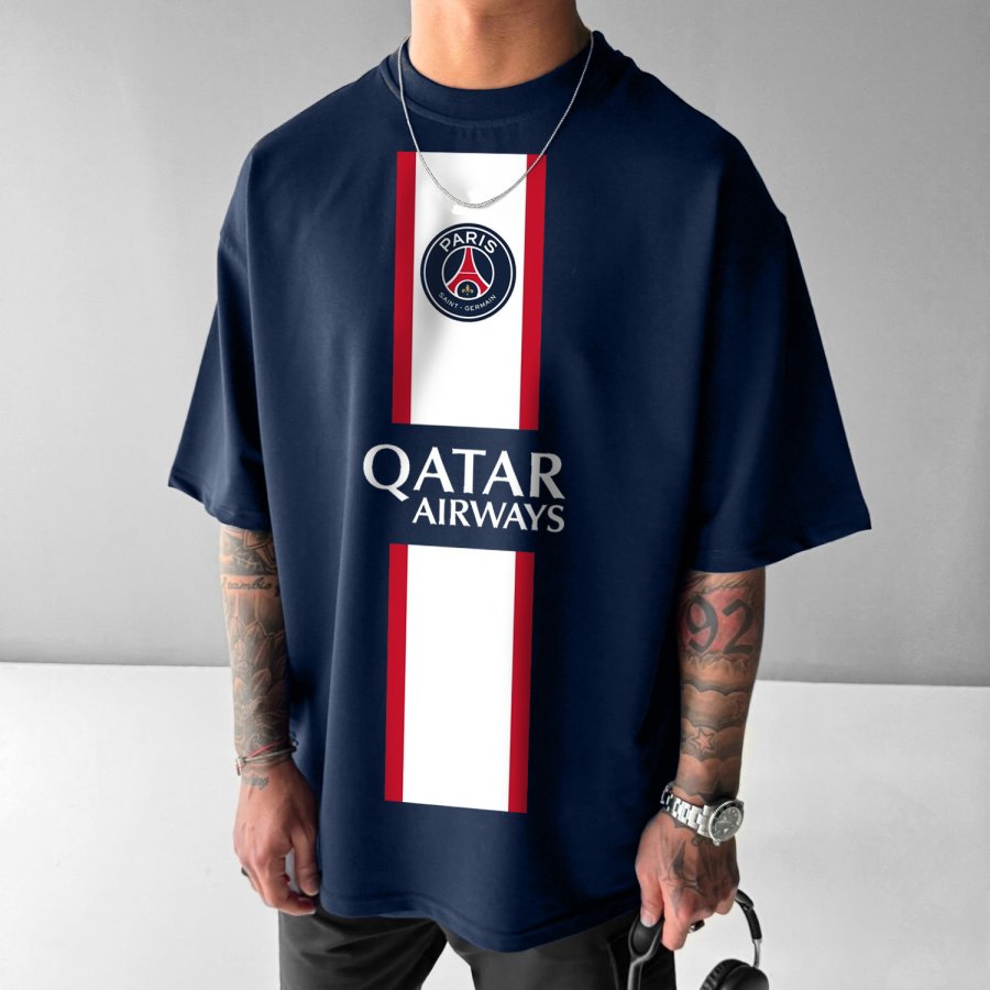 

Oversized Paris Saint Germain Print T-shirt