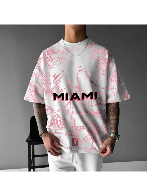 Miami Inter Print Oversized T-Shirt - Timetomy.com 