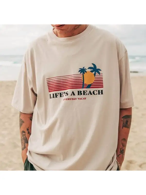 Mens Fashion Print Short Sleeve T-shirt - Ootdmw.com 