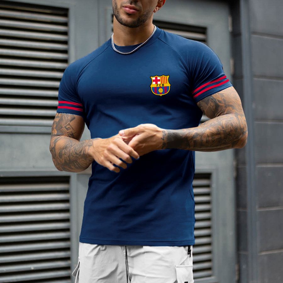 

Men's Gym Spain Catalonia Football Print T-shirt