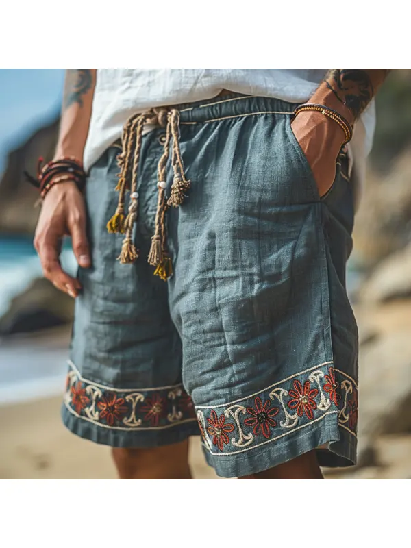 Vintage Washed Linen Shorts - Anrider.com 