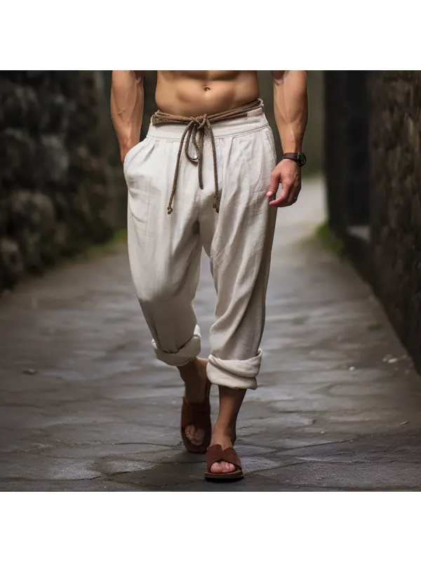 Men's Breathable Linen Casual Pants - Timetomy.com 
