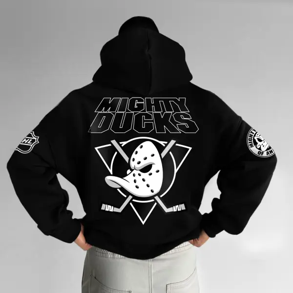 Oversized Casual Men's Hockey Print Hoodie - Anurvogel.com 