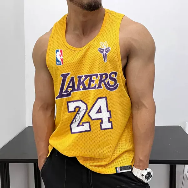 Men's Casual Mesh Vest Basketball Print Vest Breathable Sports Vest - Elementnice.com 