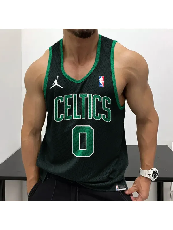 Men's Casual Mesh Vest Basketball Print Vest Breathable Sports Vest Vest - Anrider.com 