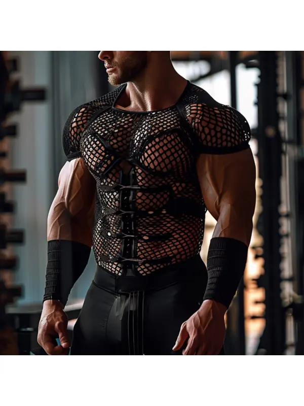 Men's Sexy Mesh Design T-shirt - Anrider.com 