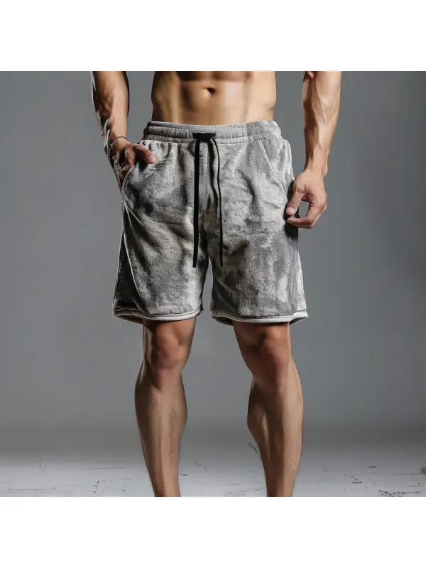 Stylish Vintage Washed Terry Cloth Shorts - Anrider.com 