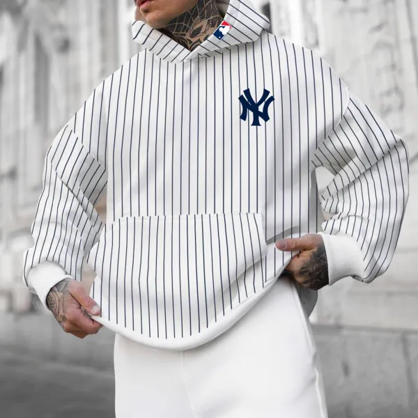 Oversized Casual Men's New York Yankees Hoodie - Wayrates.com 