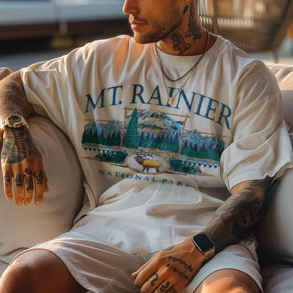 Unisex Vintage Mt Rainier National Park T-shirt Only $26.89 - Wayrates.com 