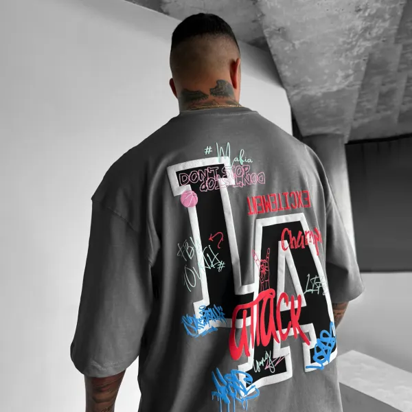 Unisex Casual LA T-shirt - Yesunshine.com 