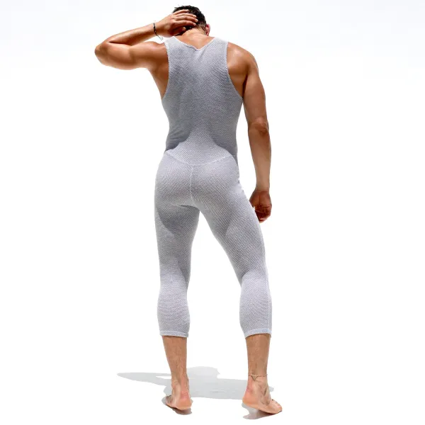 Men's Casual Stretch Leggings Stretch Mesh Jumpsuit - Trisunshine.com 