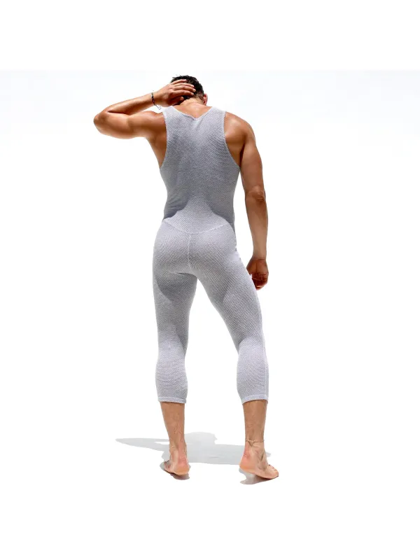 Men's Casual Stretch Leggings Stretch Mesh Jumpsuit - Timetomy.com 