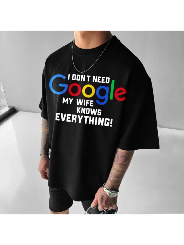 I Don't Need Google My Wife Knows Everything Tee - Anrider.com 