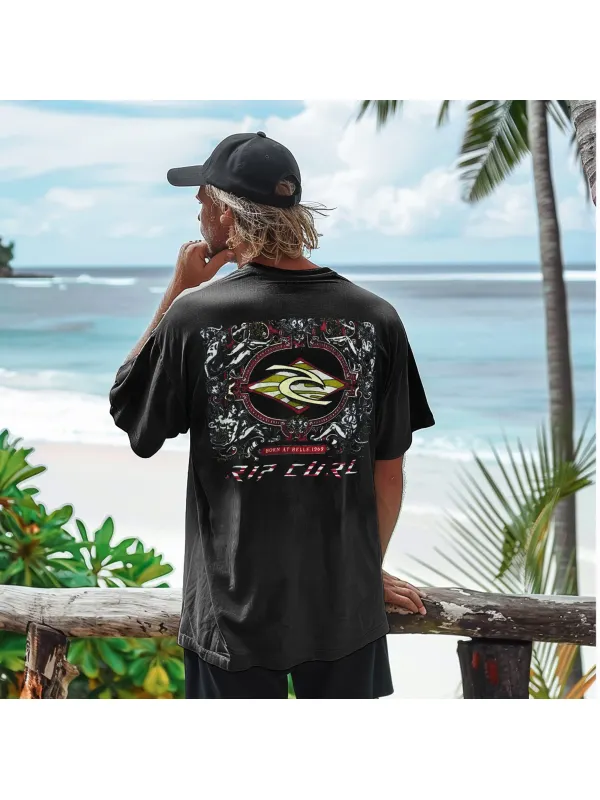 Unisex Vintage Surf Casual T-shirt - Aptkoi.com 
