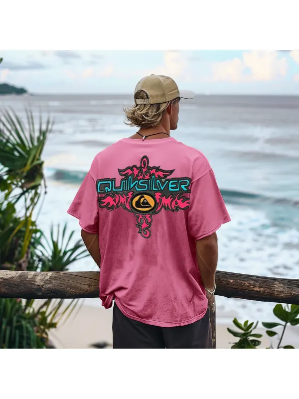 Unisex Vintage Surf Printed T-shirt - Shopyiyistories.com 