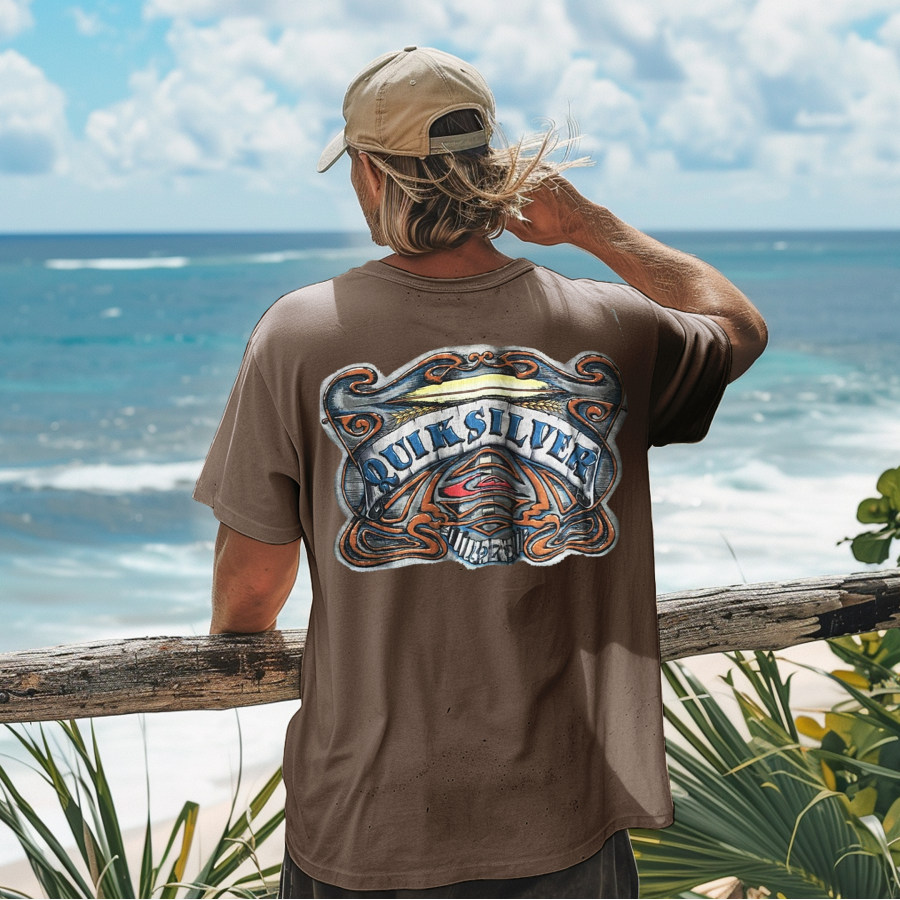 

Unisex Vintage Quiksilver Surf Printed T-shirt