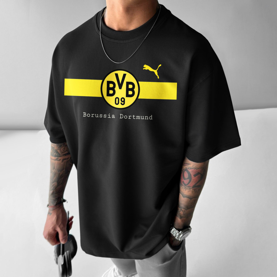 

Unisex Casual Borussia Dortmund Graphic Tee