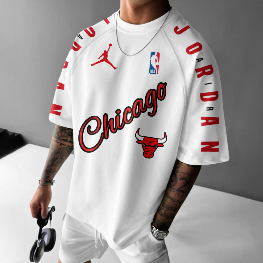 

Oversized Street Style Basketball Print Tee