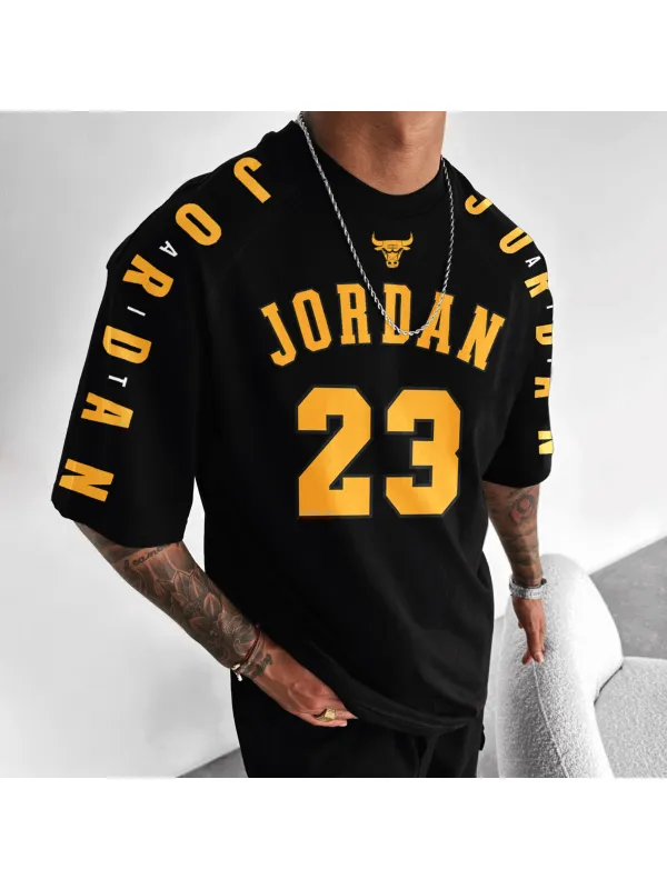 Oversized Street Style Basketball Print Tee - Timetomy.com 