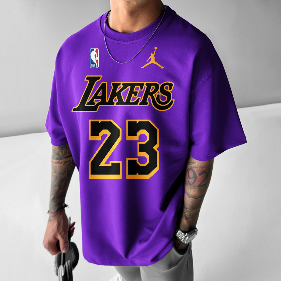 

Unisex Casual Basketball Print T-Shirt