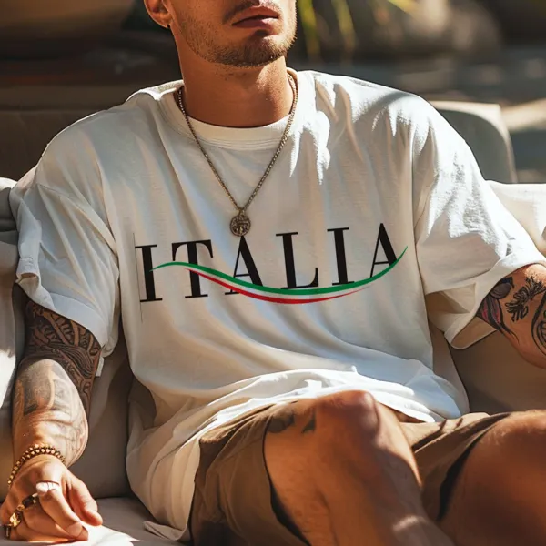 Unisex Vintage Italian Printed T-shirt - Spiretime.com 