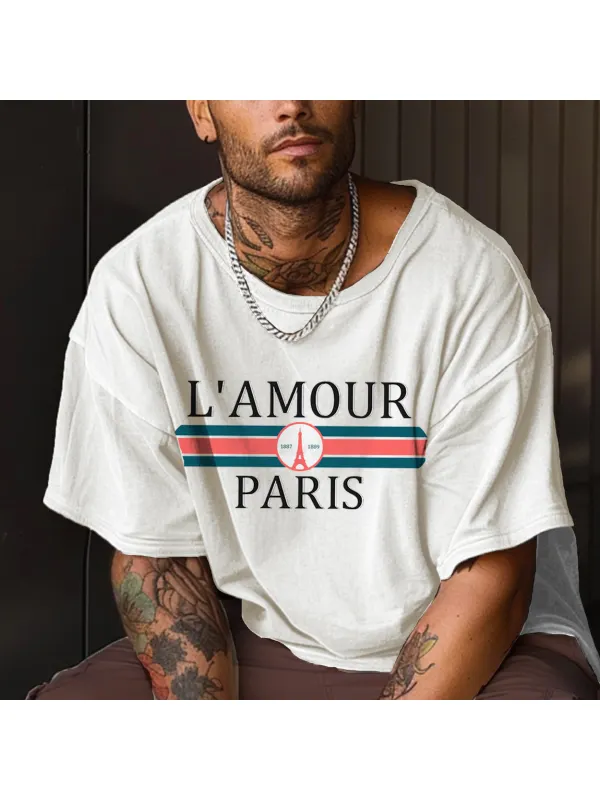 Unisex VintageParis France 2024 Oversized T-shirt - Anrider.com 