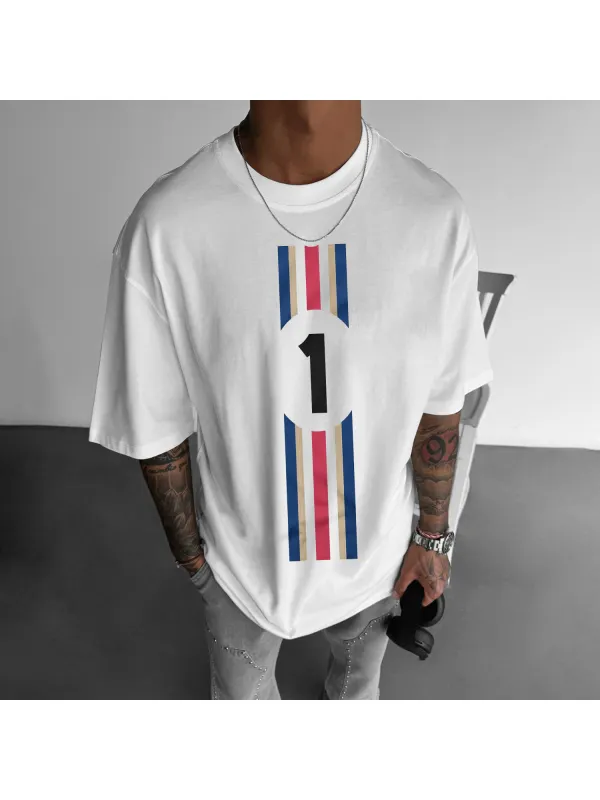 Men's Casual Printed Loose T-shirt - Ootdmw.com 