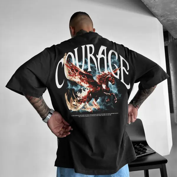 Oversized Coirage Men's T-Shirt - Ootdyouth.com 