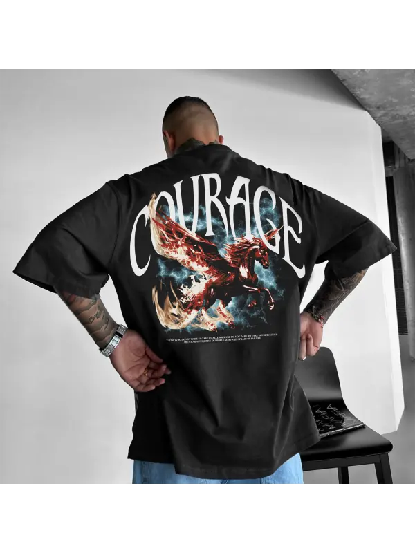 Oversized Coirage Men's T-Shirt - Ootdmw.com 