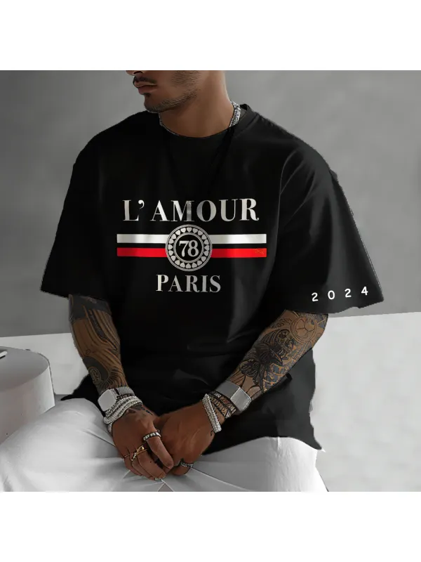 Unisex Paris France 2024 National Printed Oversized T-shirt - Anrider.com 