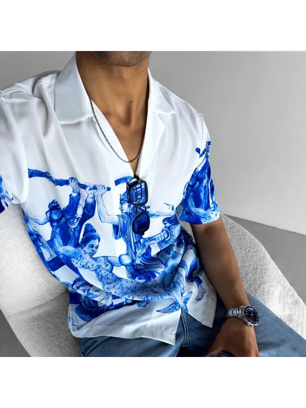 Oversized Themed Print Shirt - Anrider.com 