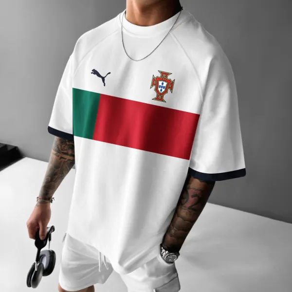 Unisex Casual Portugal National Football Team T-shirt - Wayrates.com 